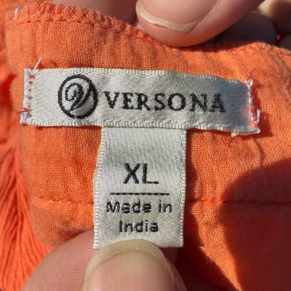 SOLD ELSEWHERE Versona orange sleeveless floral patterned maxidress / XL / EUC - Picture 3 of 12